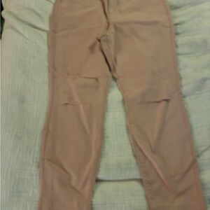 Pale pink distressed jeans 14 new